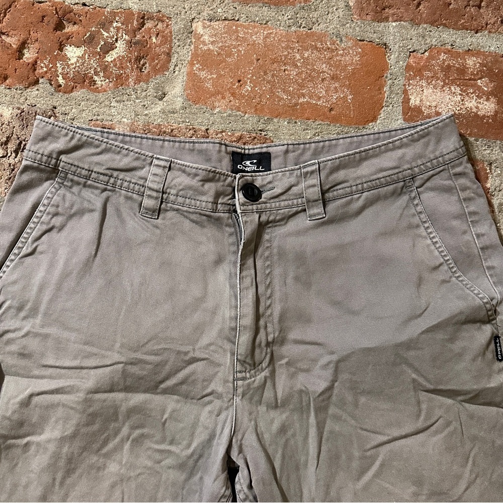 O'Neill Men's Tan Standard Fit Size 32 Flat Front Shorts Pockets - Picture 2 of 16